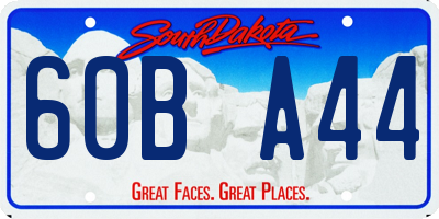 SD license plate 60BA44