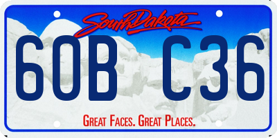 SD license plate 60BC36