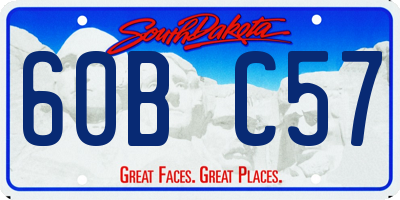 SD license plate 60BC57