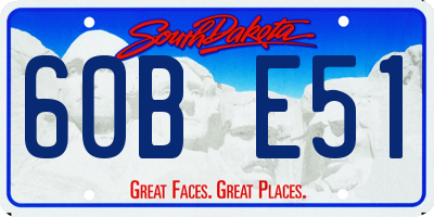 SD license plate 60BE51