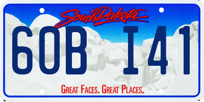 SD license plate 60BI41