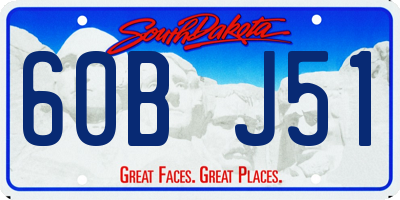 SD license plate 60BJ51
