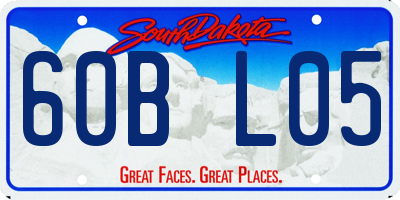SD license plate 60BL05