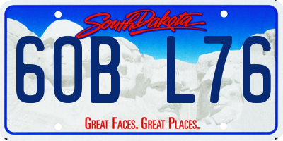 SD license plate 60BL76