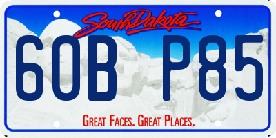 SD license plate 60BP85