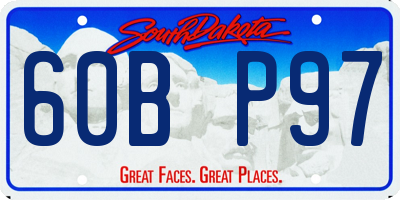 SD license plate 60BP97