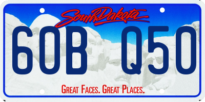 SD license plate 60BQ50