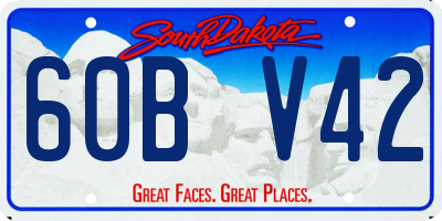 SD license plate 60BV42