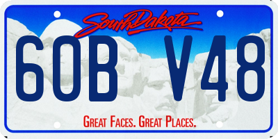 SD license plate 60BV48