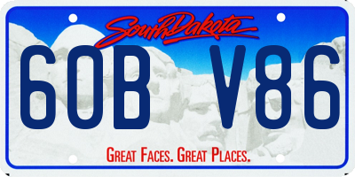 SD license plate 60BV86