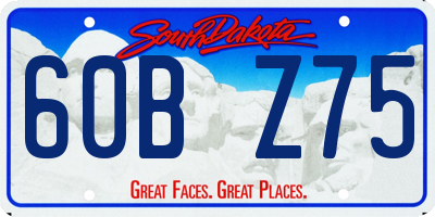 SD license plate 60BZ75