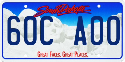 SD license plate 60CA00