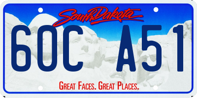 SD license plate 60CA51