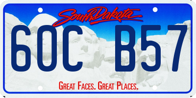 SD license plate 60CB57