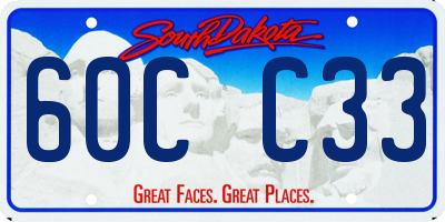 SD license plate 60CC33