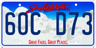 SD license plate 60CD73