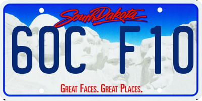 SD license plate 60CF10