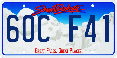SD license plate 60CF41