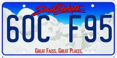 SD license plate 60CF95