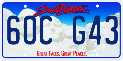 SD license plate 60CG43