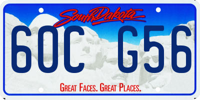 SD license plate 60CG56
