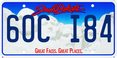 SD license plate 60CI84