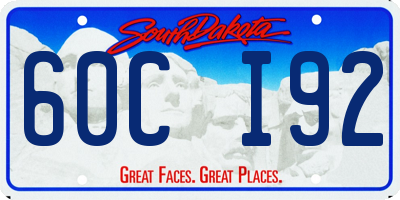 SD license plate 60CI92