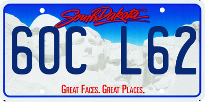 SD license plate 60CL62