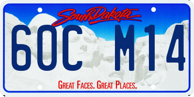 SD license plate 60CM14