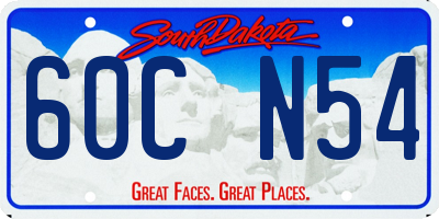 SD license plate 60CN54