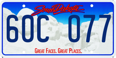 SD license plate 60CO77