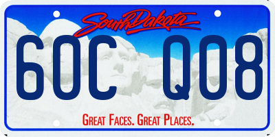 SD license plate 60CQ08