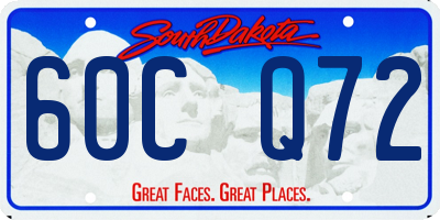 SD license plate 60CQ72