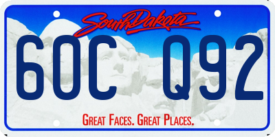 SD license plate 60CQ92