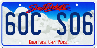 SD license plate 60CS06