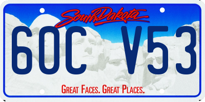 SD license plate 60CV53