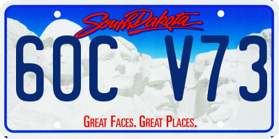 SD license plate 60CV73