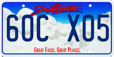 SD license plate 60CX05