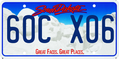 SD license plate 60CX06