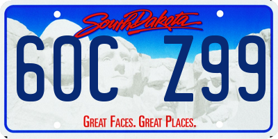 SD license plate 60CZ99