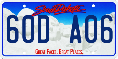 SD license plate 60DA06