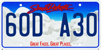 SD license plate 60DA30