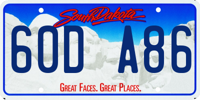 SD license plate 60DA86