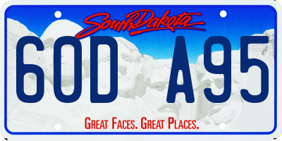 SD license plate 60DA95