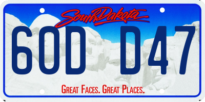SD license plate 60DD47
