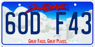 SD license plate 60DF43