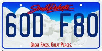 SD license plate 60DF80