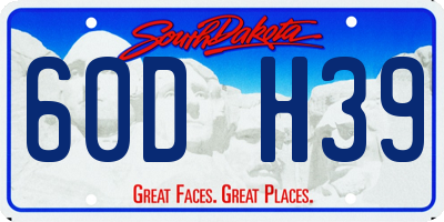 SD license plate 60DH39