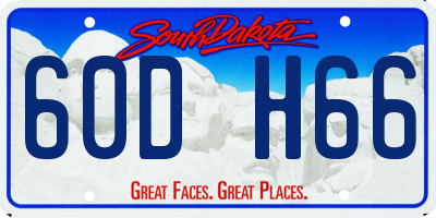 SD license plate 60DH66
