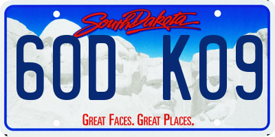 SD license plate 60DK09